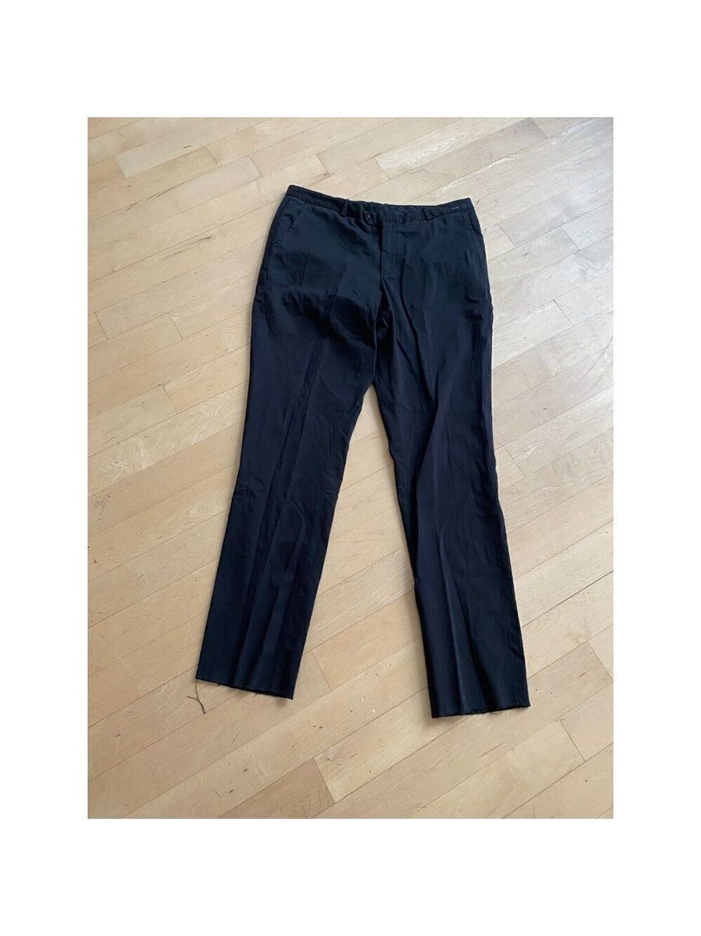 Nordstrom BNWOT Tech-Smart Trim Fit pants Trousers black chinos flat front - Picture 2 of 9